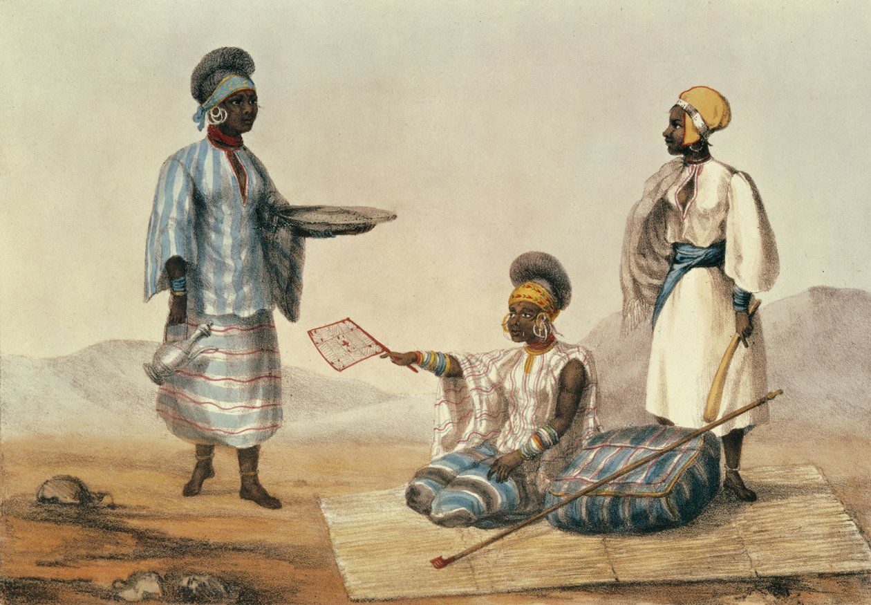 Gente negra de Sudán, placa de Una narración de viajes en el norte de África grabada por M. Gauci (fl.1810-46) 1821 de Captain George Francis Lyon