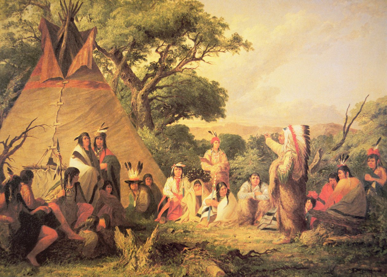 Consejo de Indios Sioux de Captain Seth Eastman