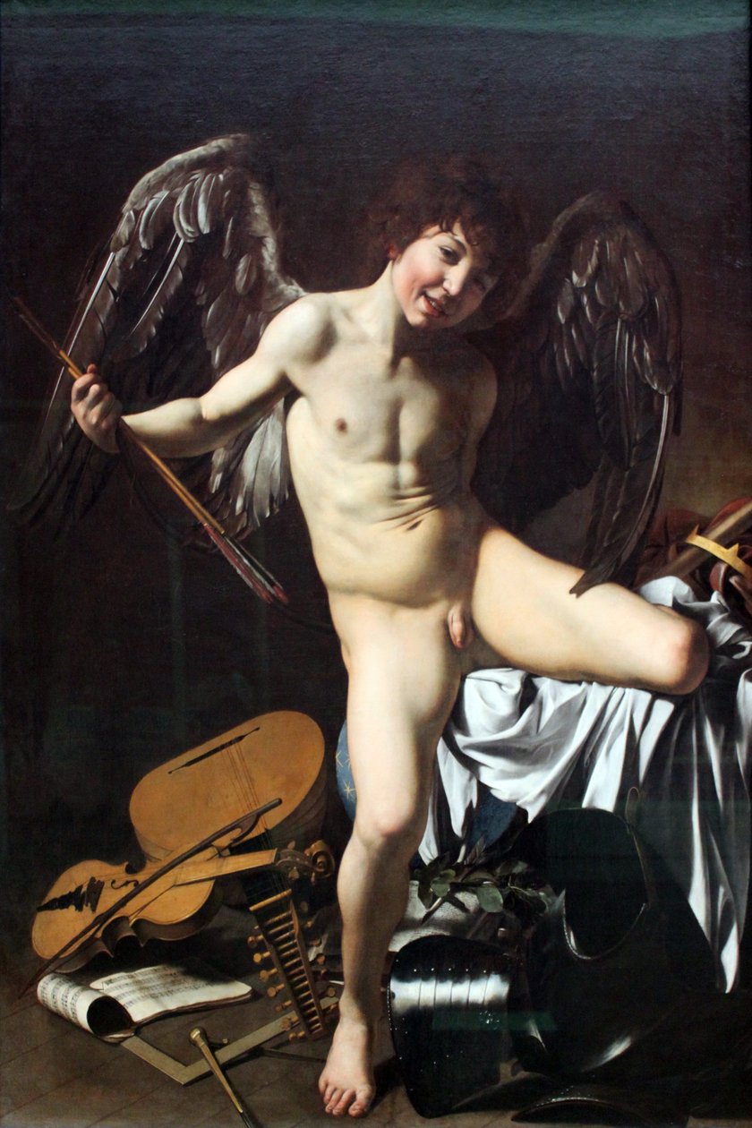 Alemán: Amor als Sieger Amor Vincit Omnia de Caravaggio