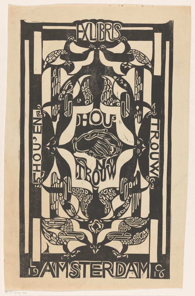 Ex libris de la asociación Hou