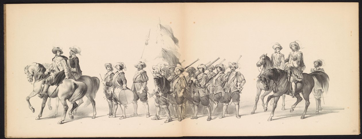 Mascarada de los estudiantes de Leiden, 1850 (lámina 10) Intogt por Frederik Hendrik en 