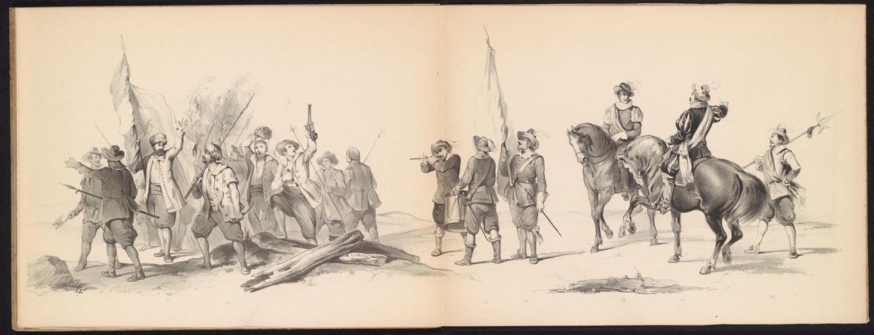 Mascarada de los estudiantes de Leiden, 1850 (Lámina 12) Intogt por Frederik Hendrik en 