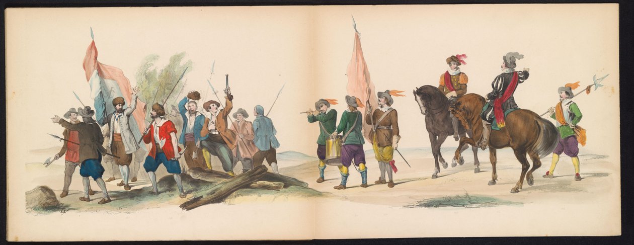 Mascarada de los estudiantes de Leiden, 1850 (Lámina 12) Intogt por Frederik Hendrik en 