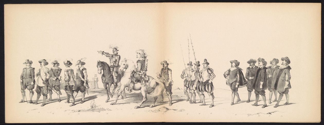 Mascarada de los estudiantes de Leiden, 1850 (lámina 2) Intogt por Frederik Hendrik en 