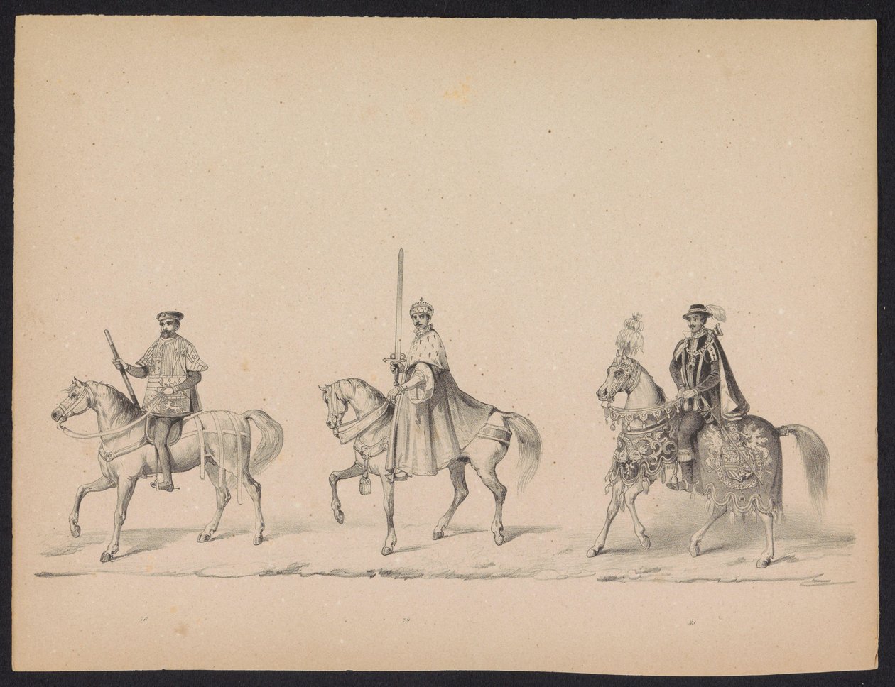 Mascarada de los estudiantes de Utrecht, 1846 (lámina 14) Representación de la procesión disfrazada, que representa la procesión de Felipe II, Príncipe de España, en Utrecht, el 3 de octubre de 1549, celebrada el 17 de junio de 1846, por S.S. Estudiantes d de Carel Christiaan Antony Last