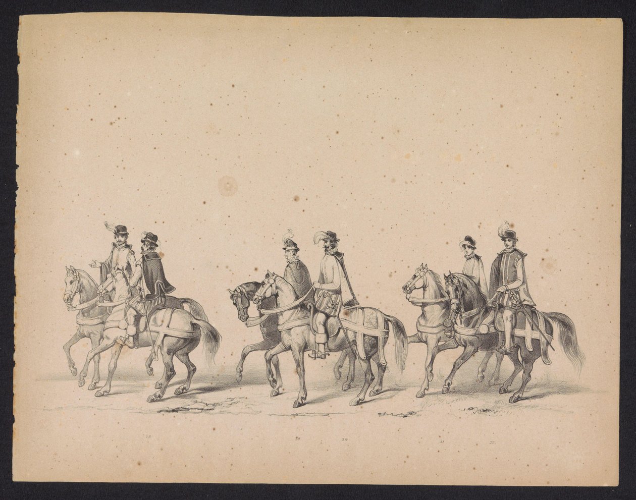 Mascarada de los estudiantes de Utrecht, 1846 (lámina 5) Representación de la procesión disfrazada, que representa la procesión de Felipe II, Príncipe de España, en Utrecht, el 3 de octubre de 1549, celebrada el 17 de junio de 1846, por S.S. Estudiantes de de Carel Christiaan Antony Last