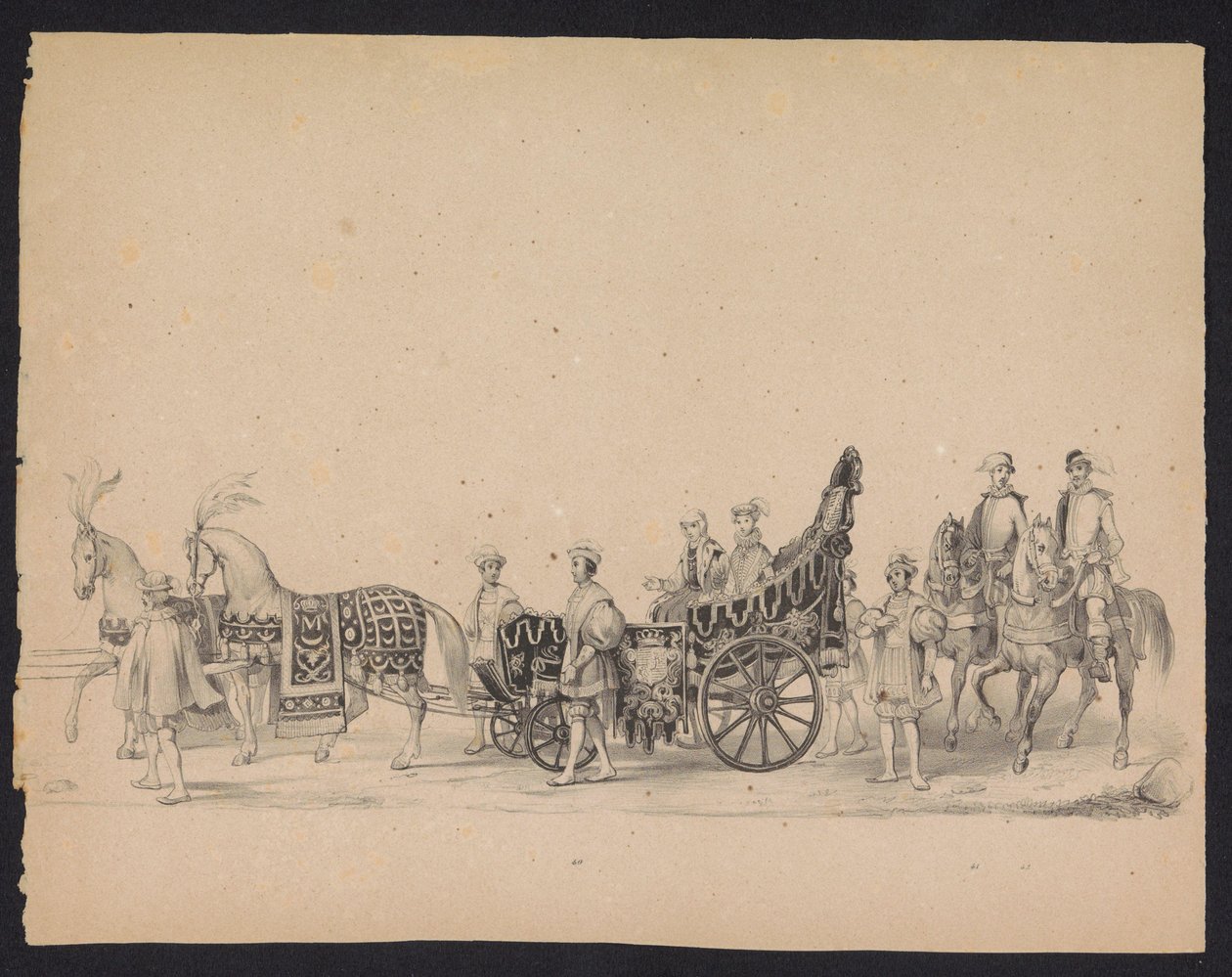 Mascarada de los estudiantes de Utrecht, 1846 (Lámina 8) Representación de la procesión disfrazada, que representa la procesión de Felipe II, Príncipe de España, en Utrecht, el 3 de octubre de 1549, celebrada el 17 de junio de 1846, por S.S. Estudiantes de de Carel Christiaan Antony Last
