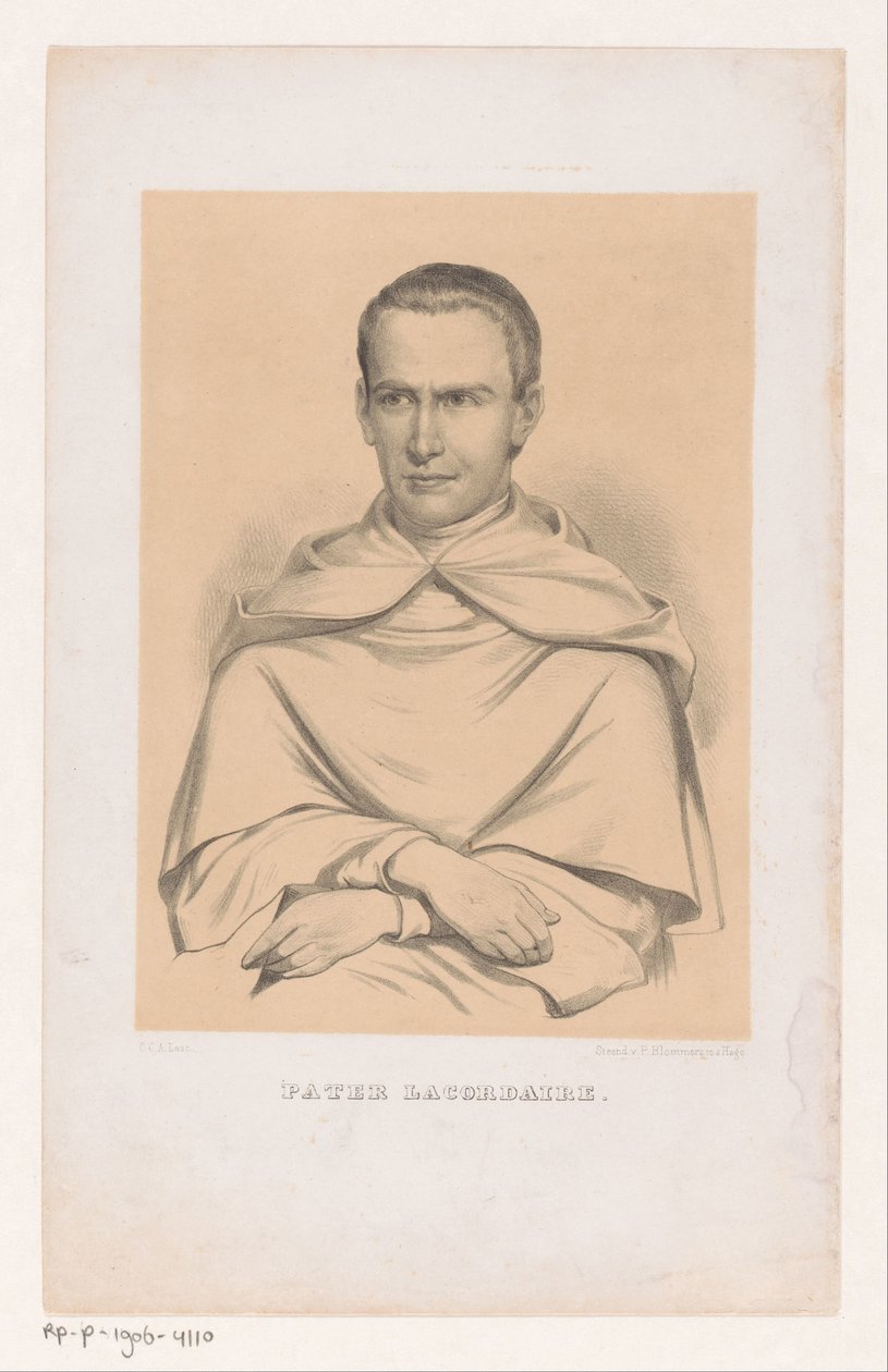 Retrato de Jean-Baptiste Henri Lacordaire de Carel Christiaan Antony Last