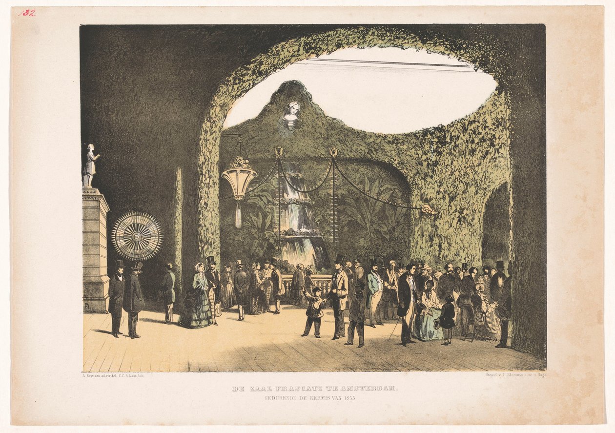 Hall en Frascati en Amsterdam 1855 La sala Frascati en Ámsterdam durante la feria de 1855 (título sobre objeto) de Carel Christiaan Antony Last