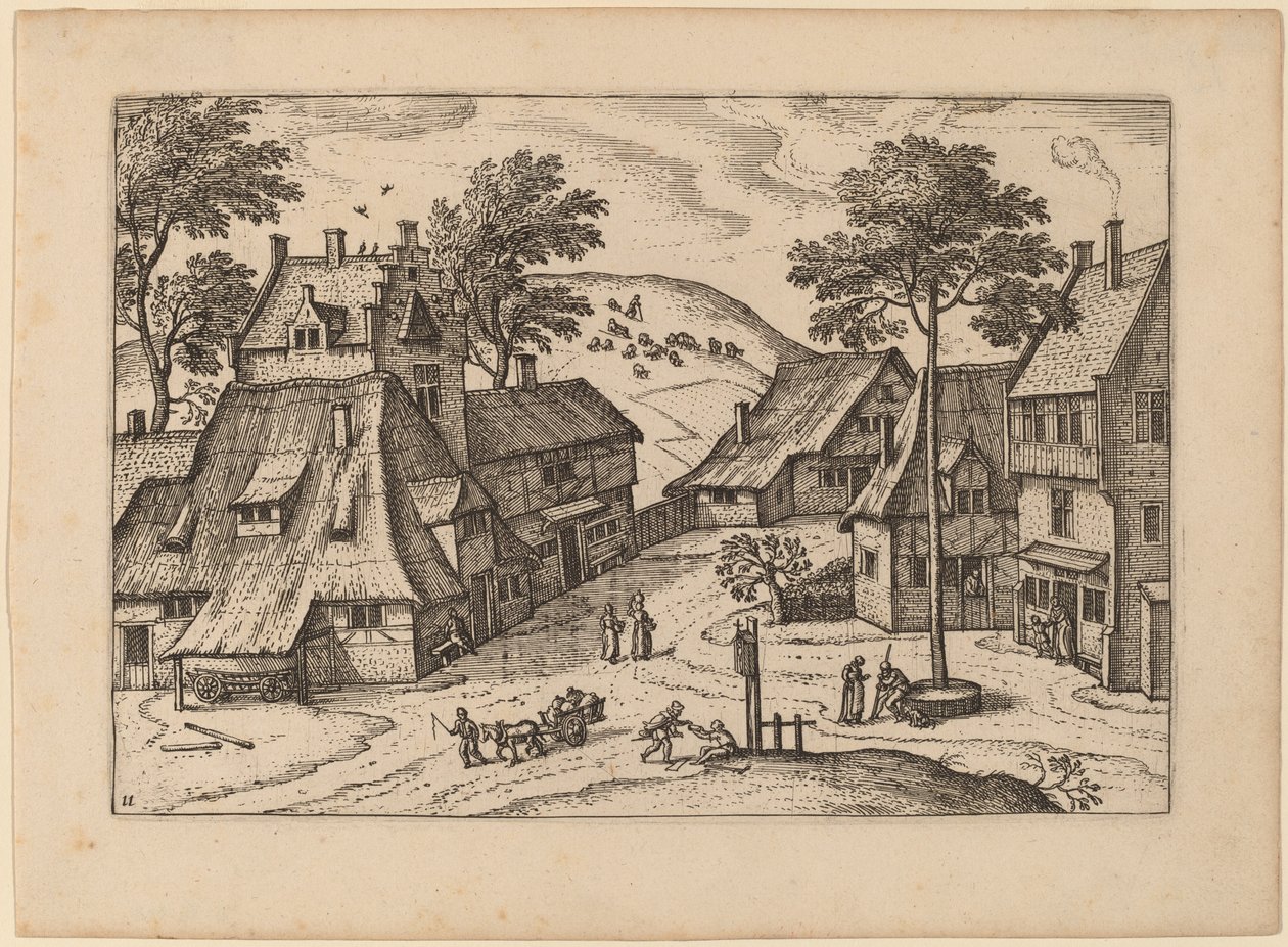 Plaza del Pueblo con Santuario de Carel Collaert