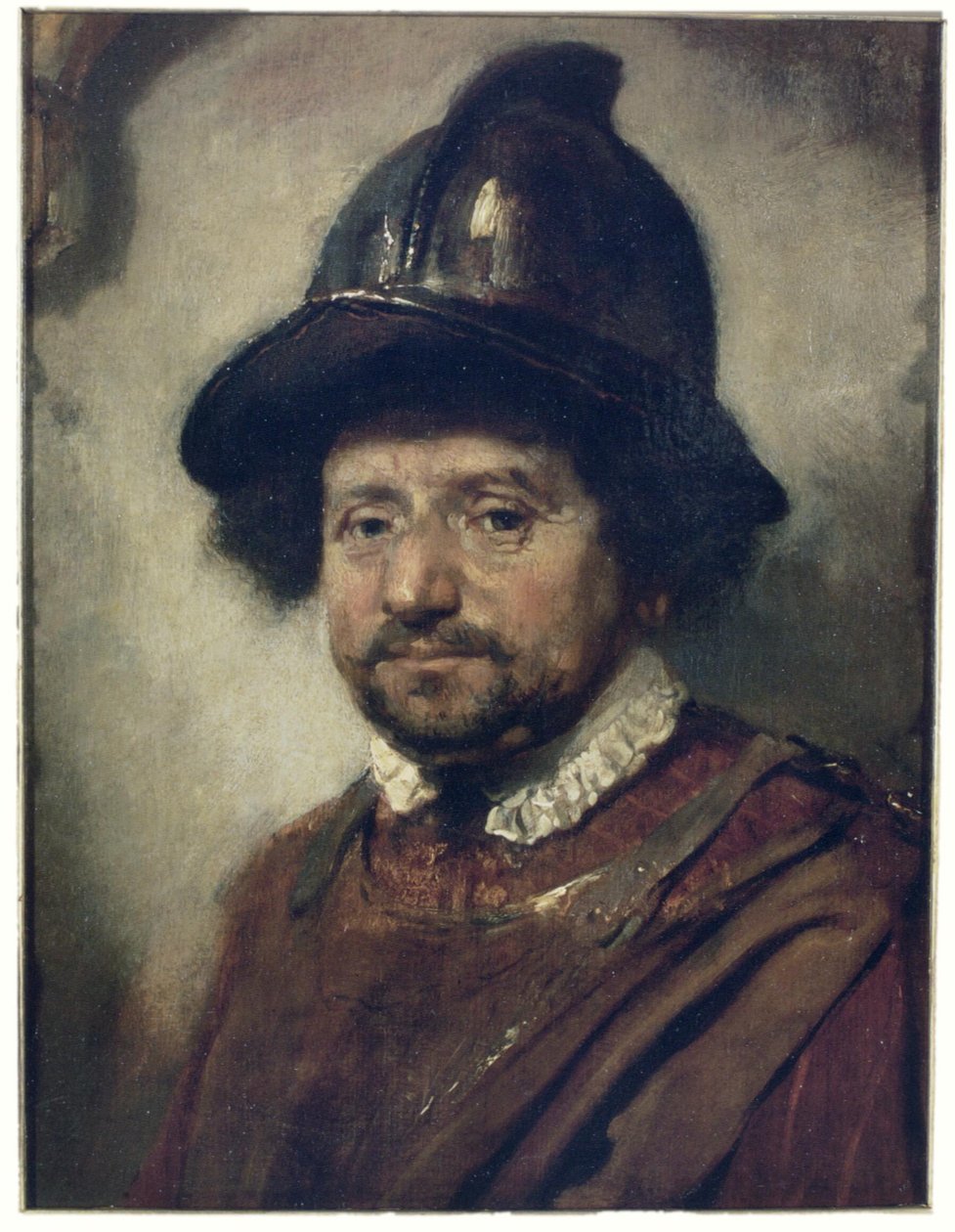 Hombre con casco de Carel Fabritius
