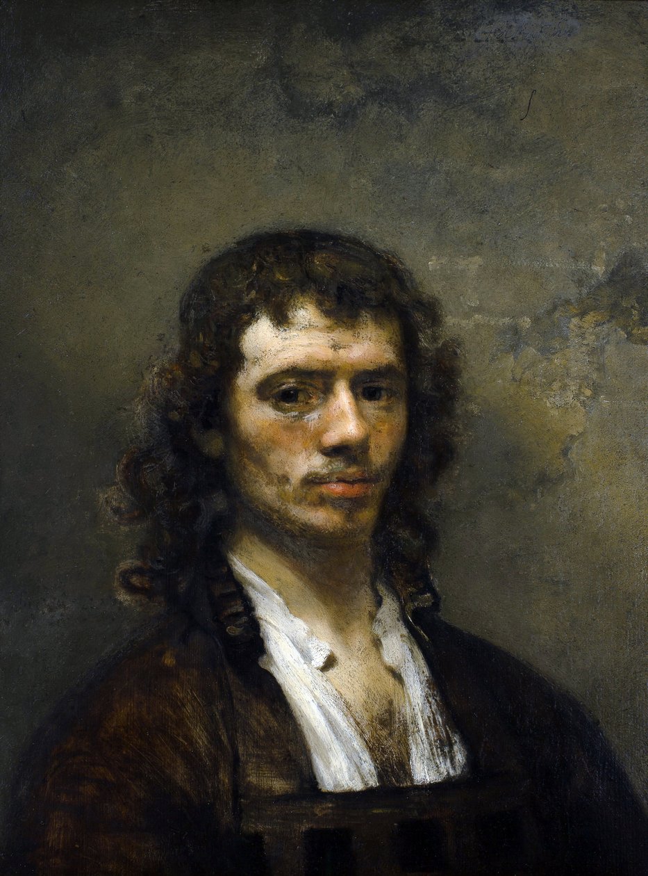 Autorretrato, c.1645 (óleo sobre madera) de Carel Fabritius