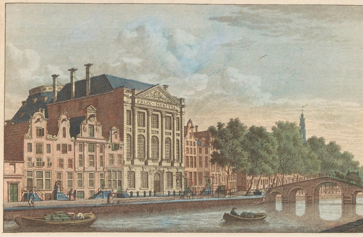 Edificio de Felix Meritis en Ámsterdam, hacia 1790 Edificio de la Sociedad Felix Meitis en Amsterdam / Edifices de la societe dit Félix Méritis à Amsterdam (título sobre el objeto) de Carel Frederik Bendorp (I)
