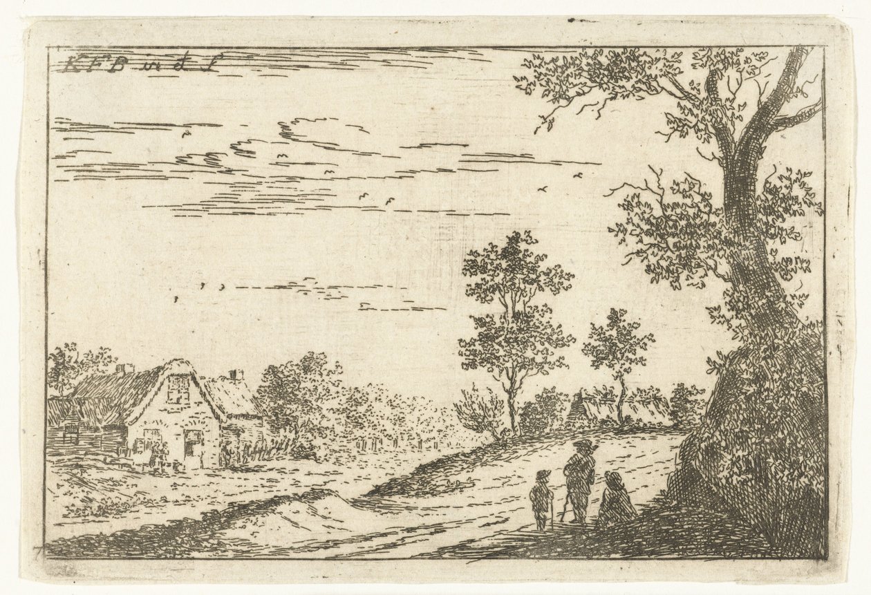 paisaje con granja Paisajes (título de la serie) de Carel Frederik Bendorp (I)
