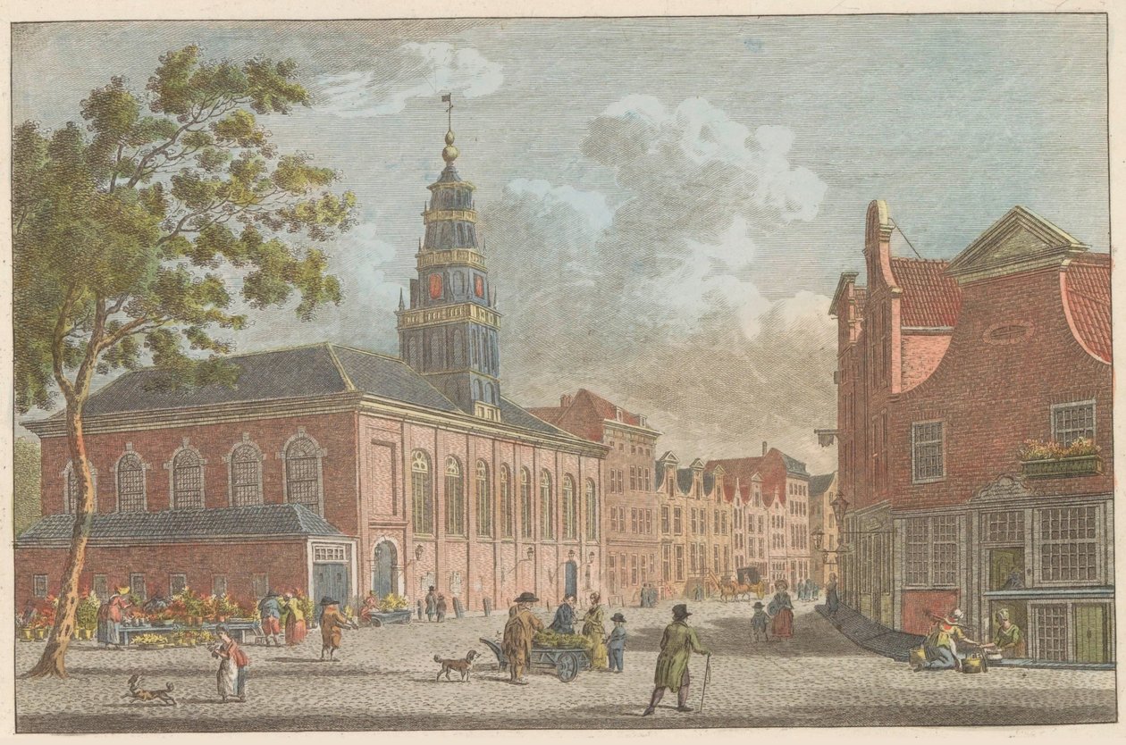 Iglesia valona en Róterdam, hacia 1790 Iglesia francesa en Rotterdam / L