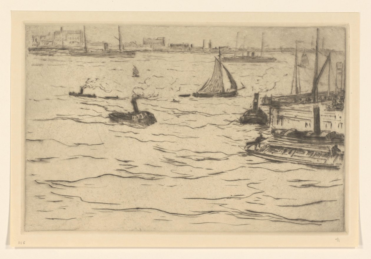 Vista del Maas en Rotterdam El Maas en Rotterdam (título original) de Carel Nicolaas Storm van 