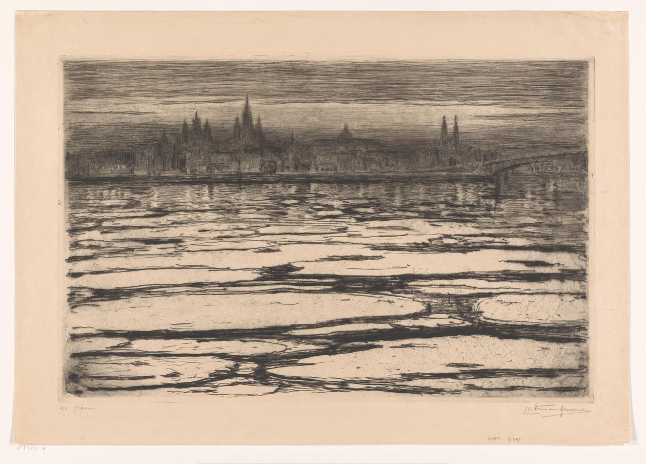 Glacons sur le Rhin (título original del objeto) de Carel Nicolaas Storm van 