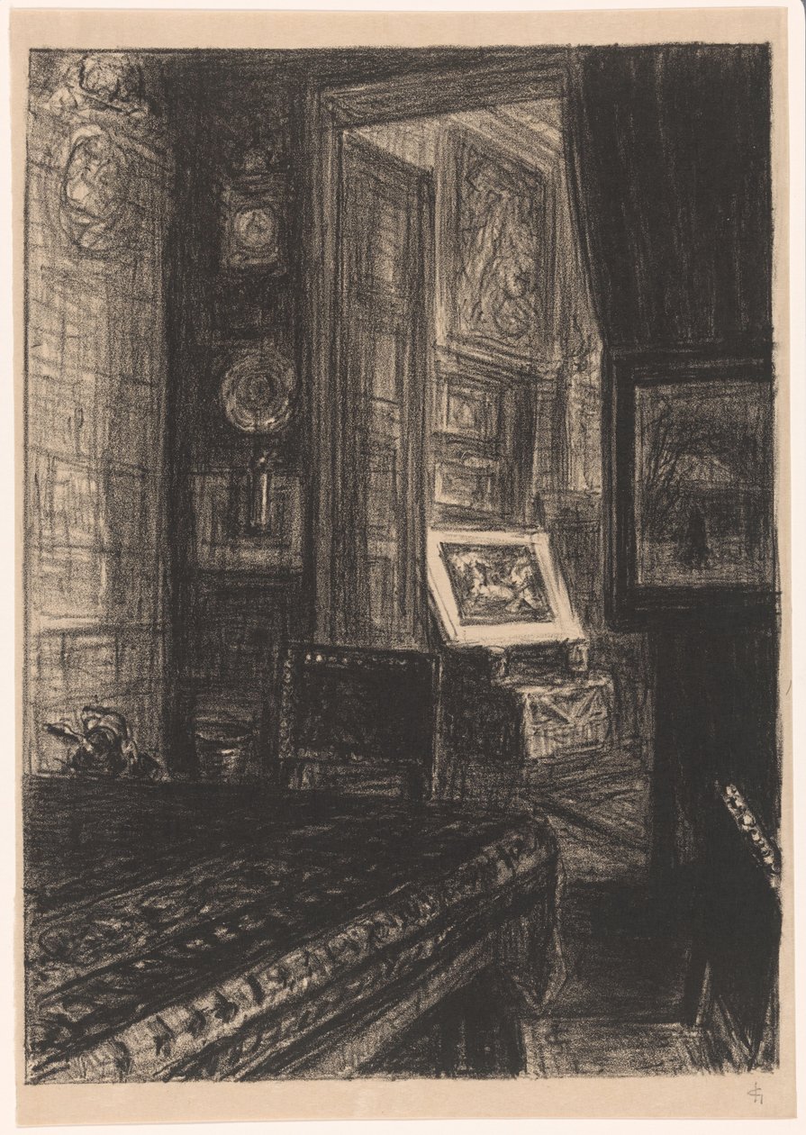 Interior de una sala de estar de Carel Nicolaas Storm van 