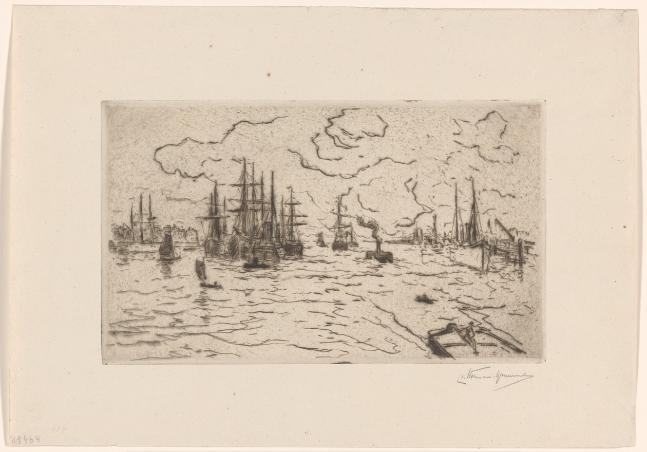 Barcos en el Mosa de Carel Nicolaas Storm van 