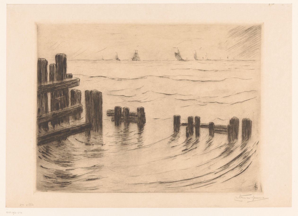 Paisaje marino con espigones cerca de Flushing
Brise-lames, Flessingue (título original) de Carel Nicolaas Storm van 