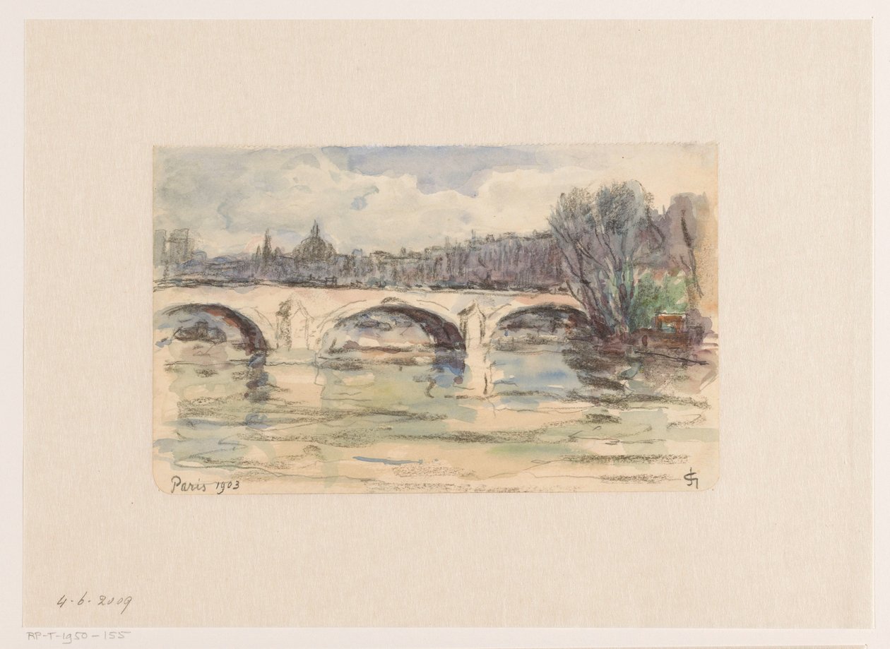 Puente sobre el Sena, París de Carel Nicolaas Storm van 