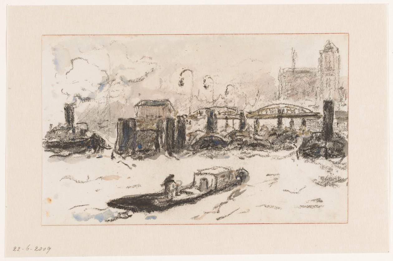 Vista del puerto de Hamburgo de Carel Nicolaas Storm van 