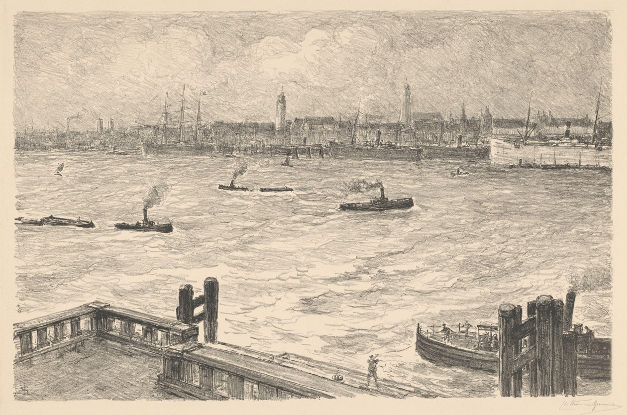 Haven te Hamburgo de Carel Nicolaas Storm van 