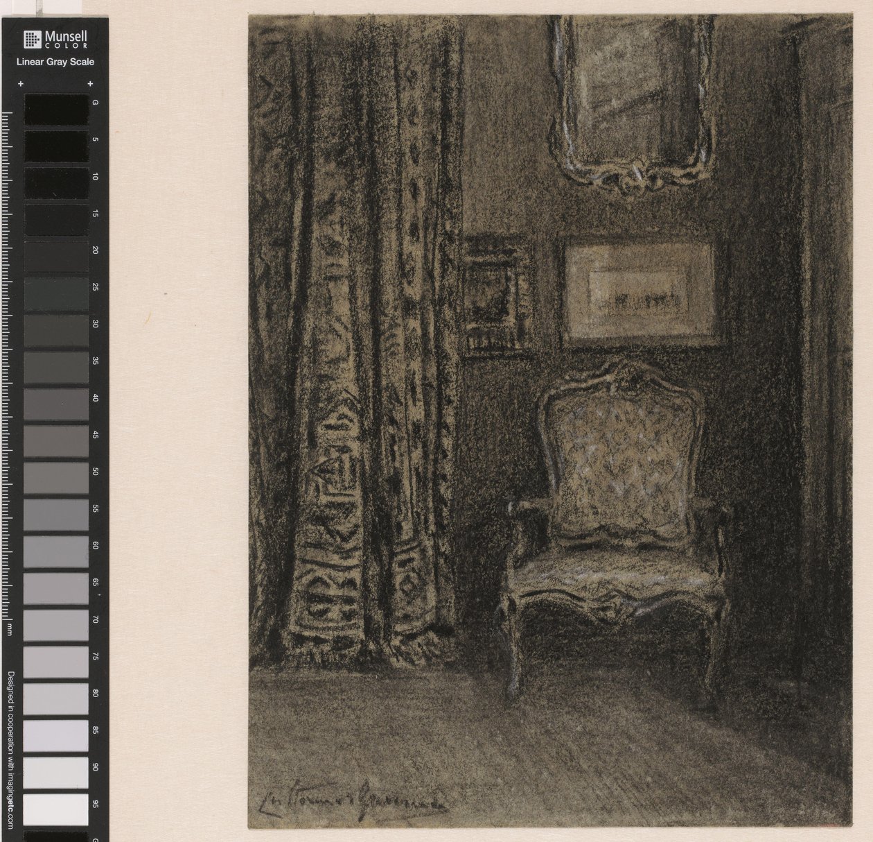 Interior de la habitación en la Rue du Trône 190 en Bruselas de Carel Nicolaas Storm van 