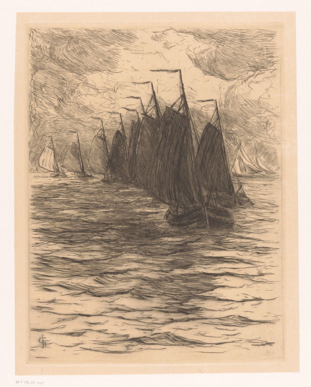 Flota en el mar de Carel Nicolaas Storm van 