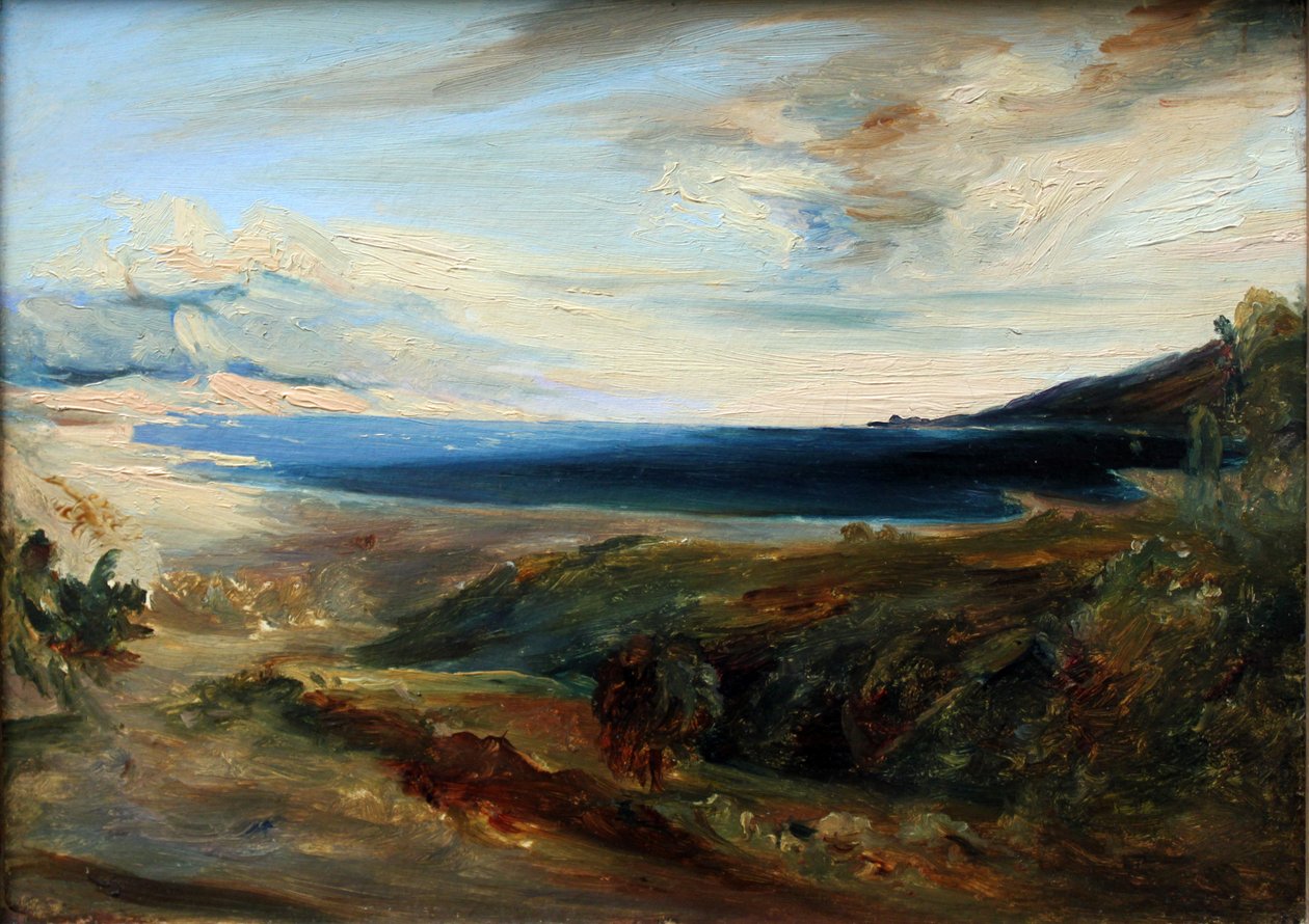 Bahía italiana de Carl Blechen
