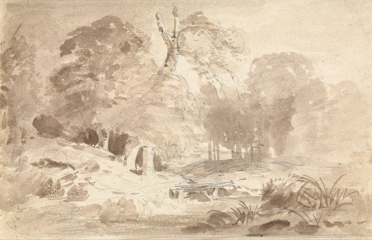 Paisaje rural en el Mark Brandenburg de Carl Blechen