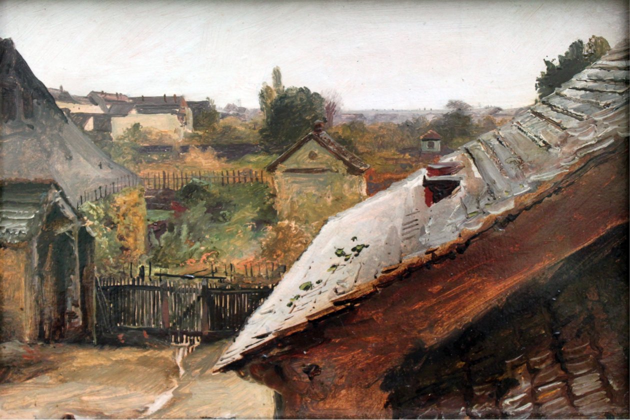 Vista sobre techos y jardines de Carl Blechen