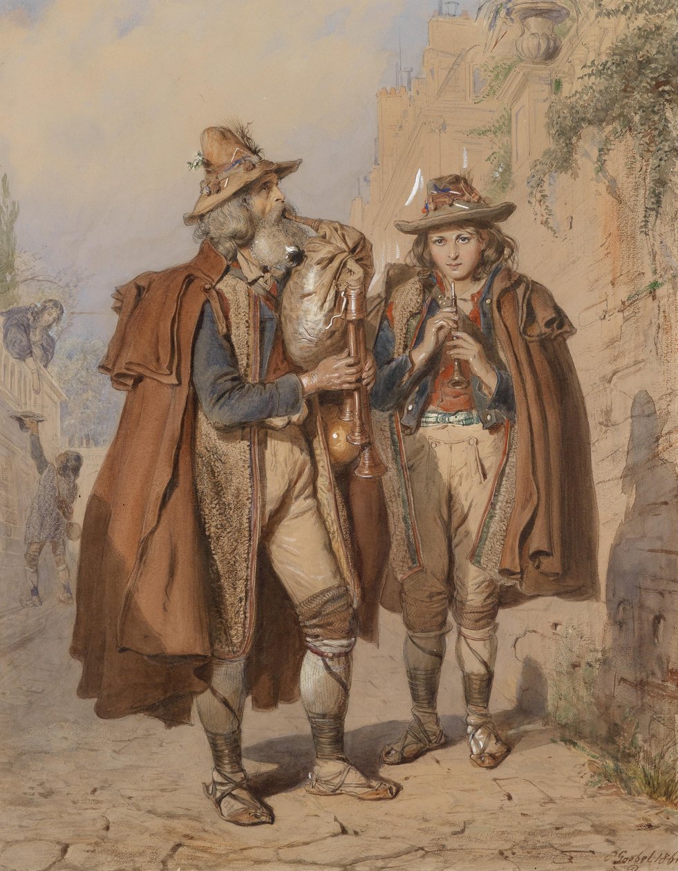 Gaitero y flautista de Carl Goebel