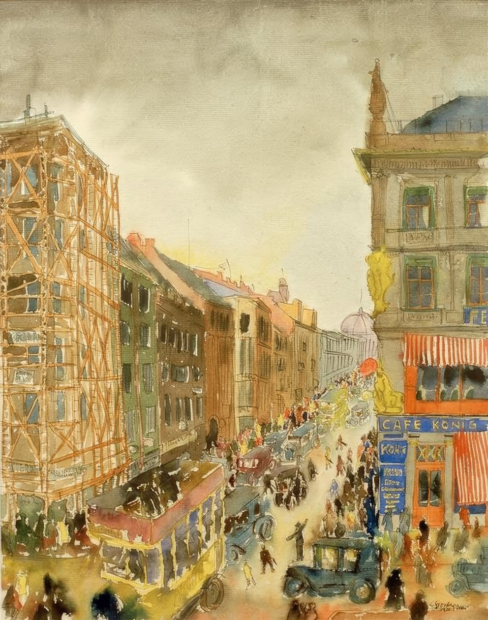 Calle en Berlín de Carl Grossberg