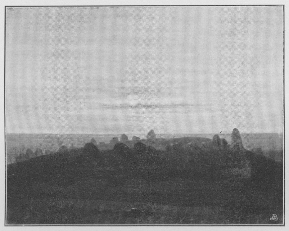 Una tumba de gigantes a la luz de la luna de Carl Gustav Carus