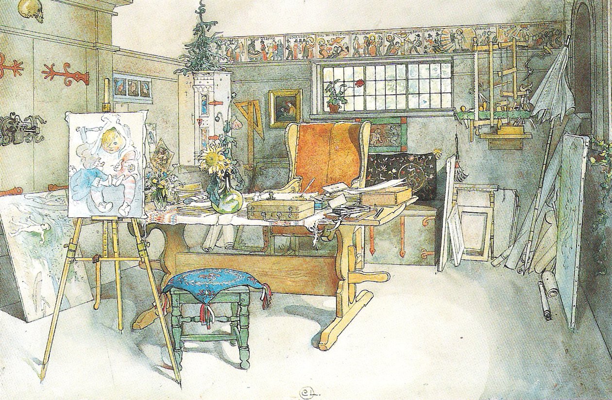 El estudio, primera mitad de Carl Larsson