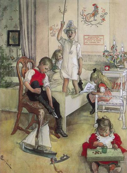 Mañana de Navidad de Carl Larsson