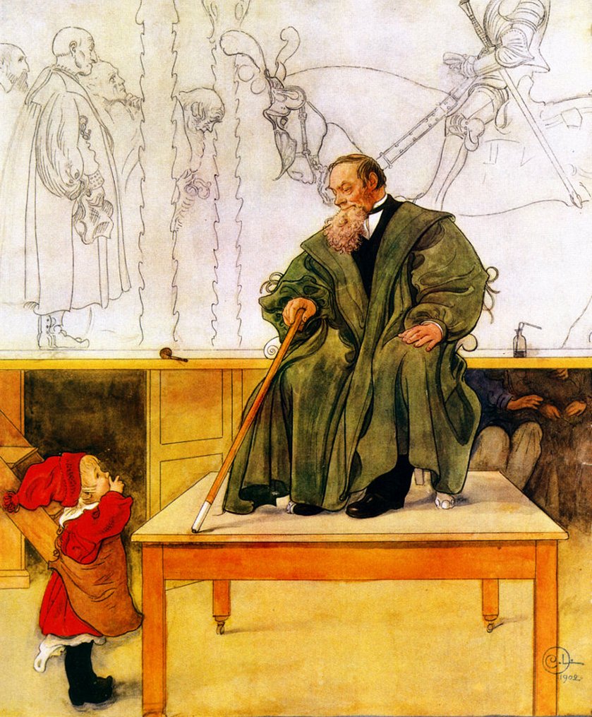 Abuelo y Esbjörn de Carl Larsson