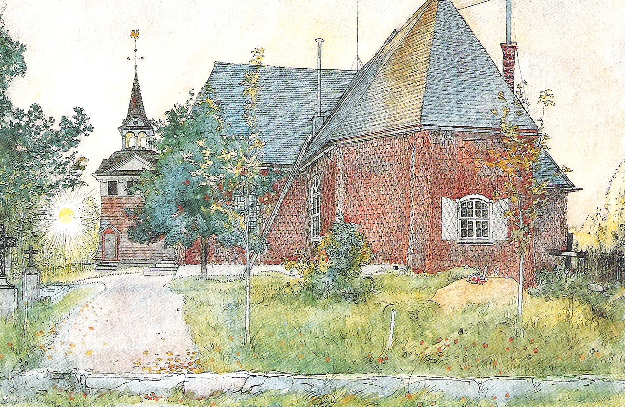 La vieja iglesia de Sundborn de Carl Larsson
