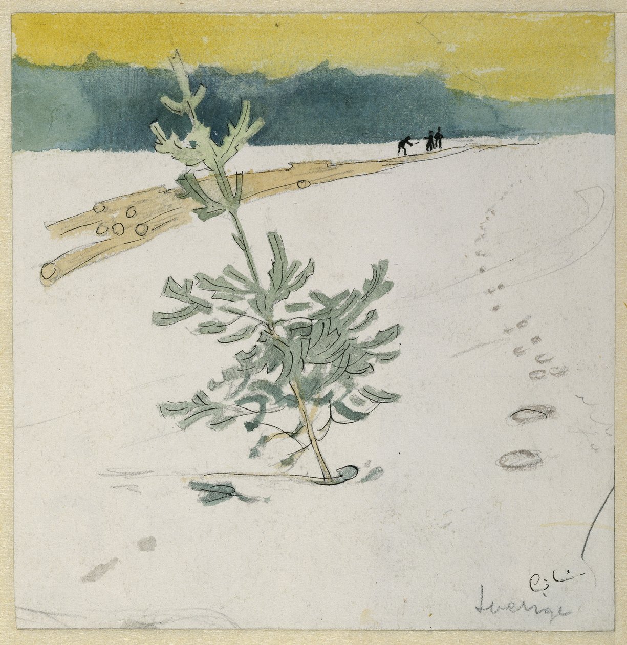 Paisaje de invierno de Carl Larsson