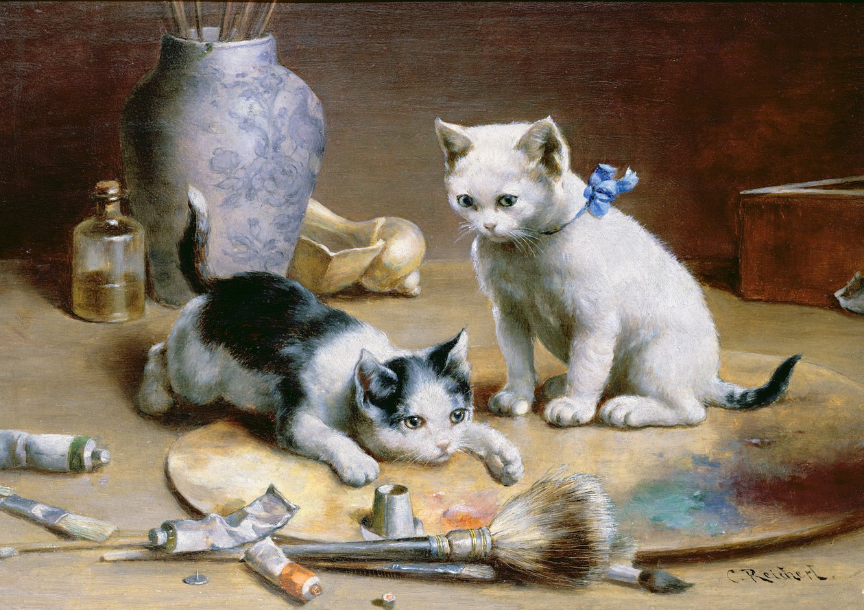 Asistentes de estudio (panel) de Carl Reichert