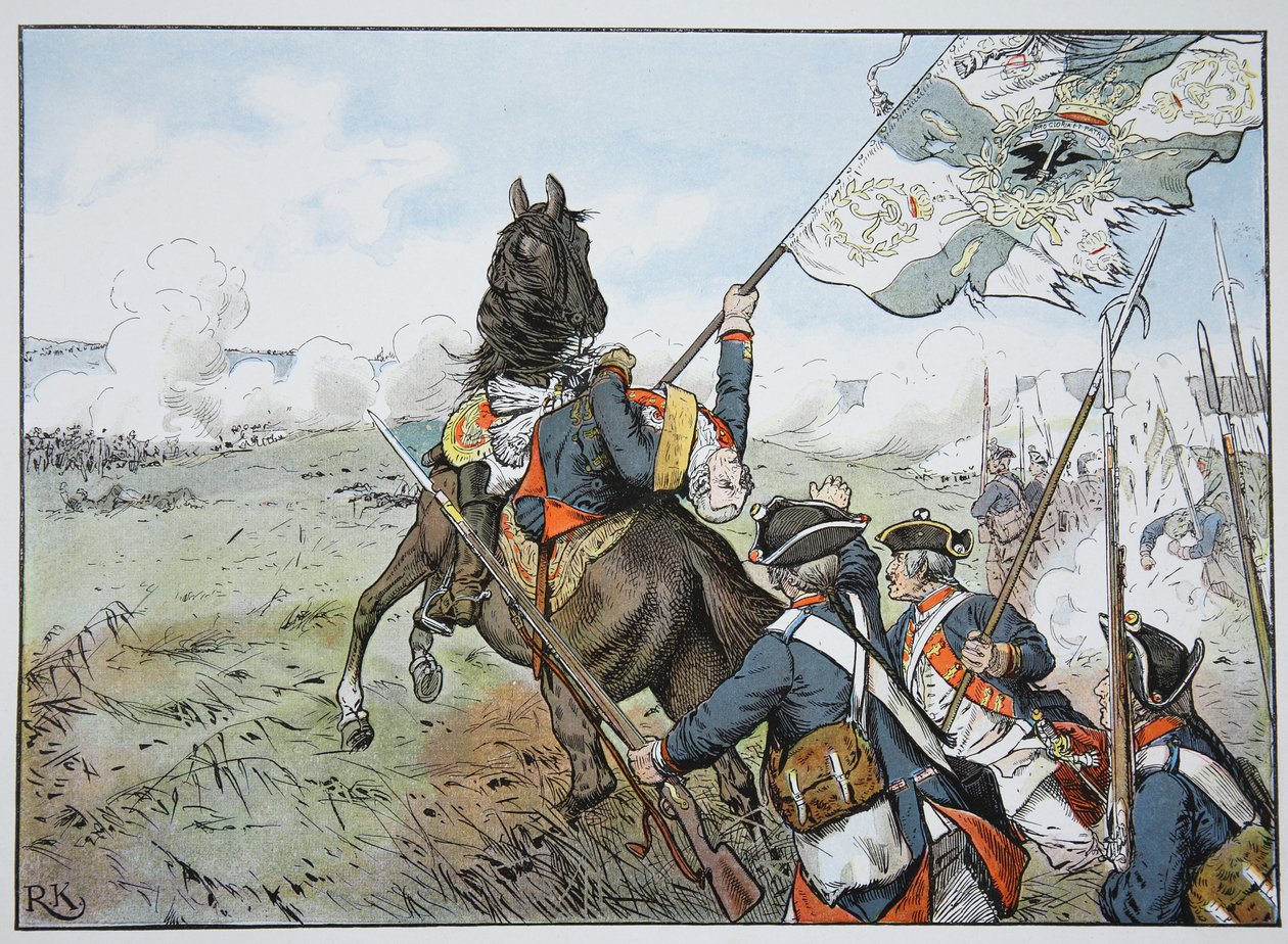 Muerte heroica de Schwerin en Praga, 6 de mayo de 1757 de Carl Röchling