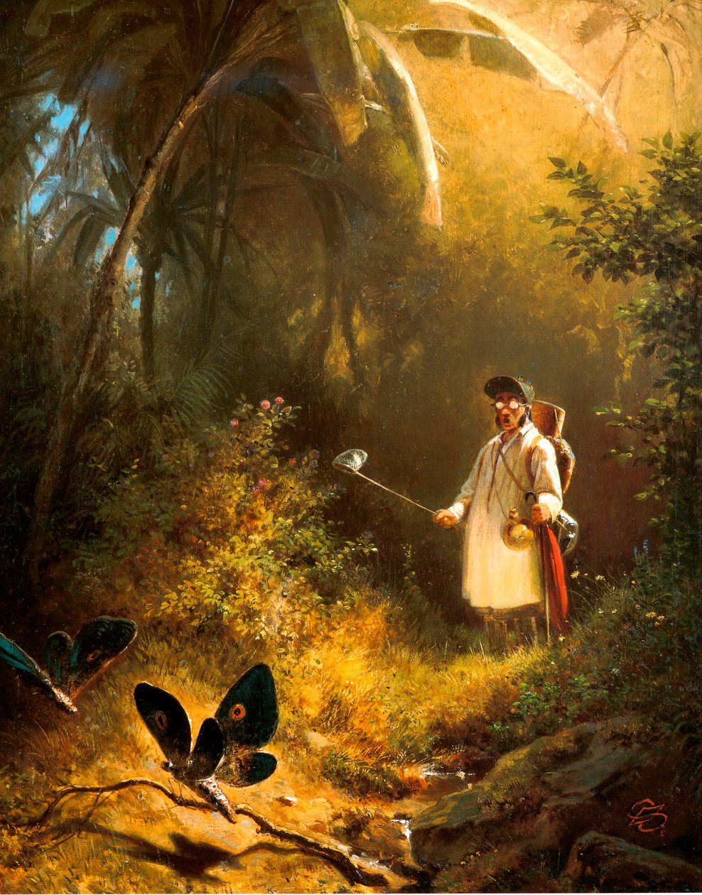 El cazador de mariposas de Carl Spitzweg