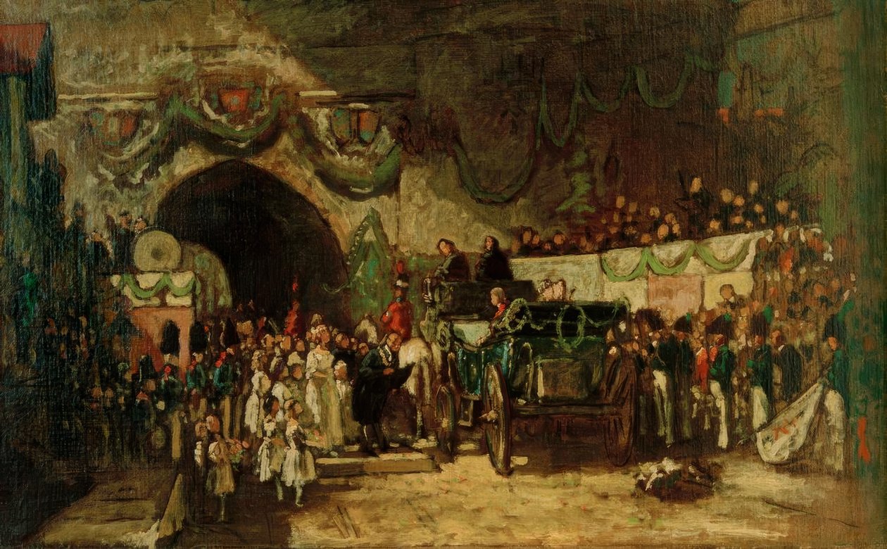 Llegada de Serenissimi de Carl Spitzweg