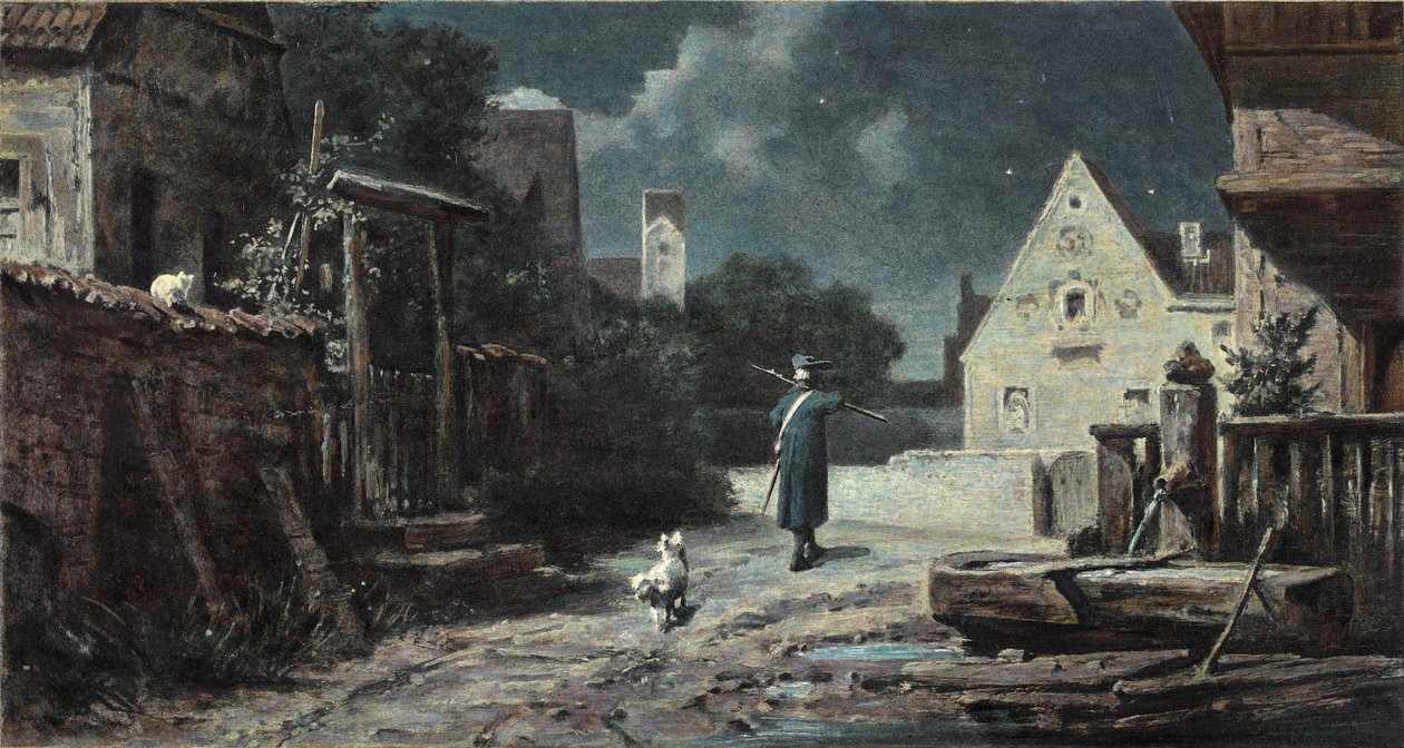 El vigilante nocturno de Carl Spitzweg
