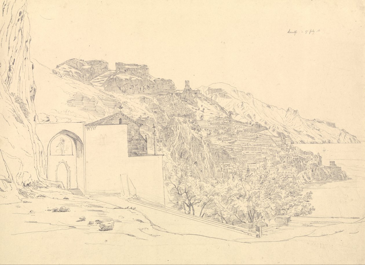 Vista de Amalfi de Carl Ernst Ludwig Wagner