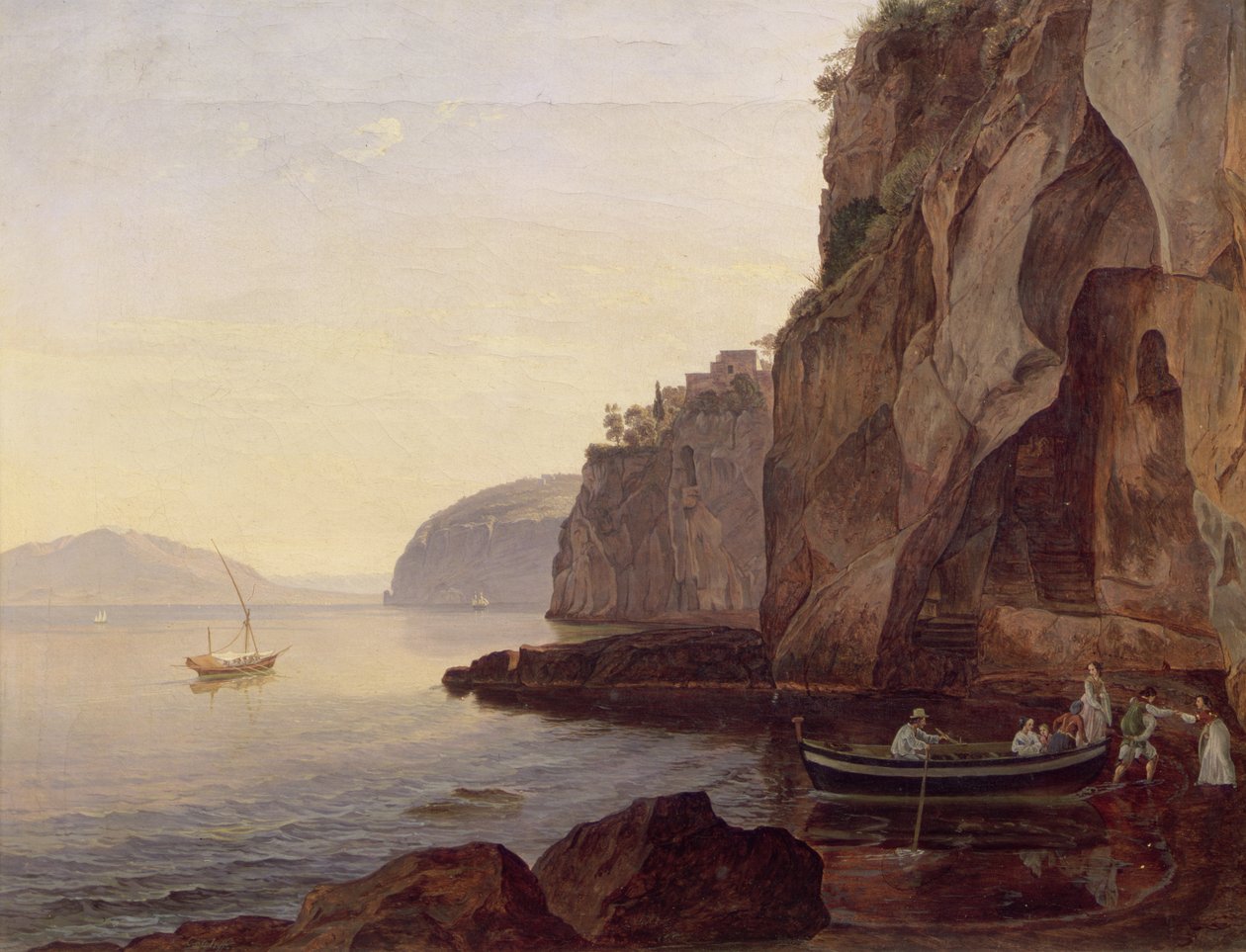 Cocumella cerca de Sorrento, 1827 de Carl Wilhelm Goetzloff