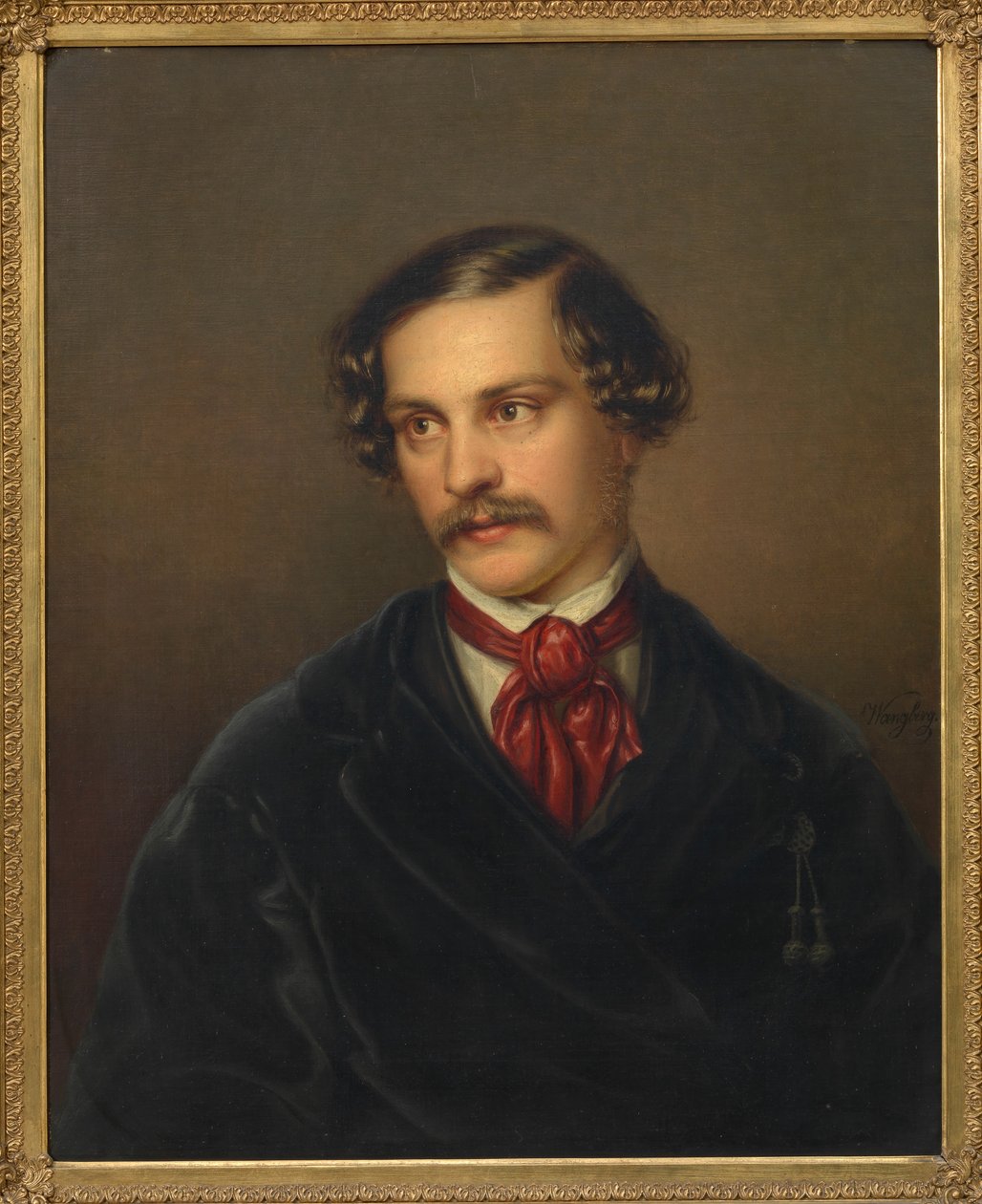 Retrato del dramaturgo y compositor Alexander Baumann de Carl Adolph Wangberg