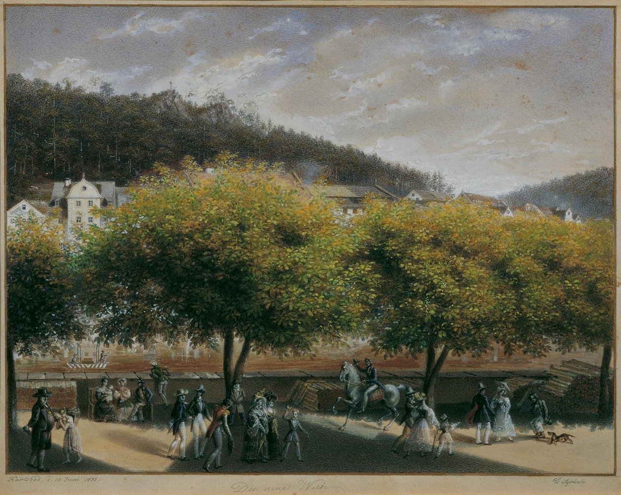 El nuevo prado en Karlovy Vary de Carl Agricola