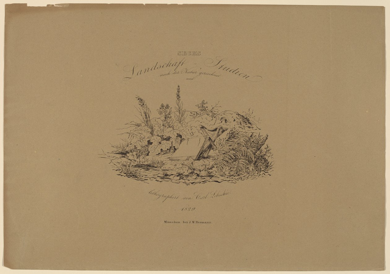 Seis estudios de paisajes de la naturaleza de Carl August Lebschee